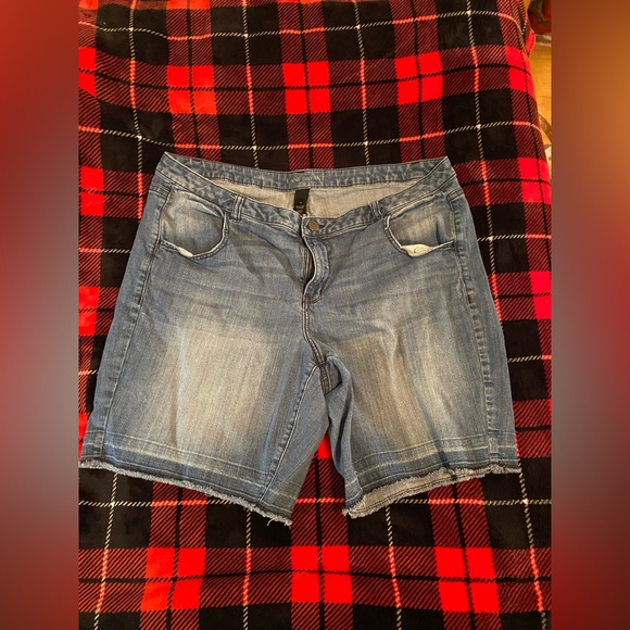 Lane Bryant Pants - Lane Bryant Blue Jean Shorts with Cuffed Hems